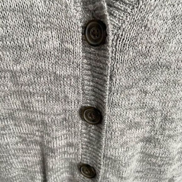 Hollister Womens Long Line Cardigan M Gray Academia Cozy Bella Swan Preppy - Picture 8 of 8